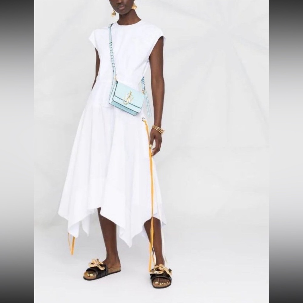 JW Anderson White Asymmetric Midi Dress – NEW Without Tags